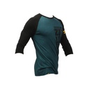 Zilla USA CF BOX 3/4 SLEEVE SHIRT BLACK TURQUOISE