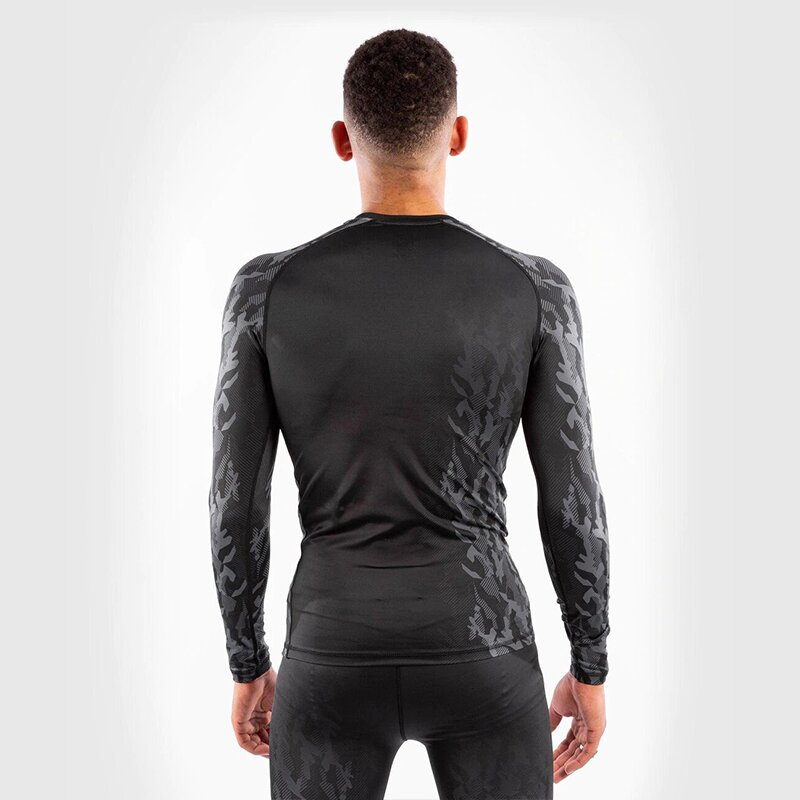 T-shirt Compression Noir Manches Longues Unisexe - Aura Evolution