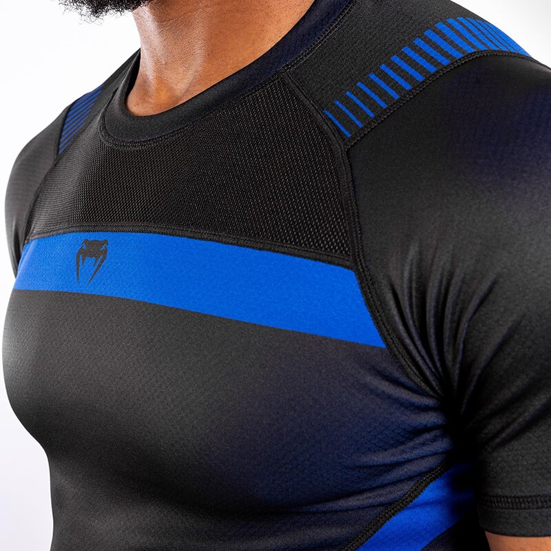 T-SHIRT DE COMPRESSION VENUM NOGI 3.0 - MANCHES COURTES - NOIR/BLEU