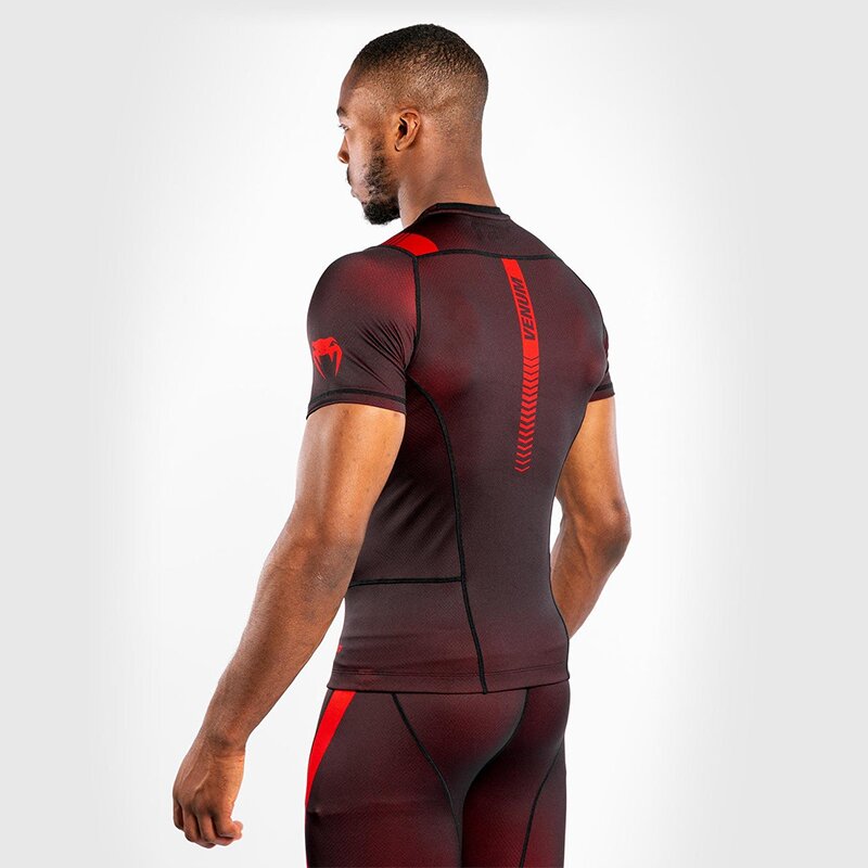 T-SHIRT DE COMPRESSION VENUM NOGI 3.0 - MANCHES COURTES - NOIR/ROUGE