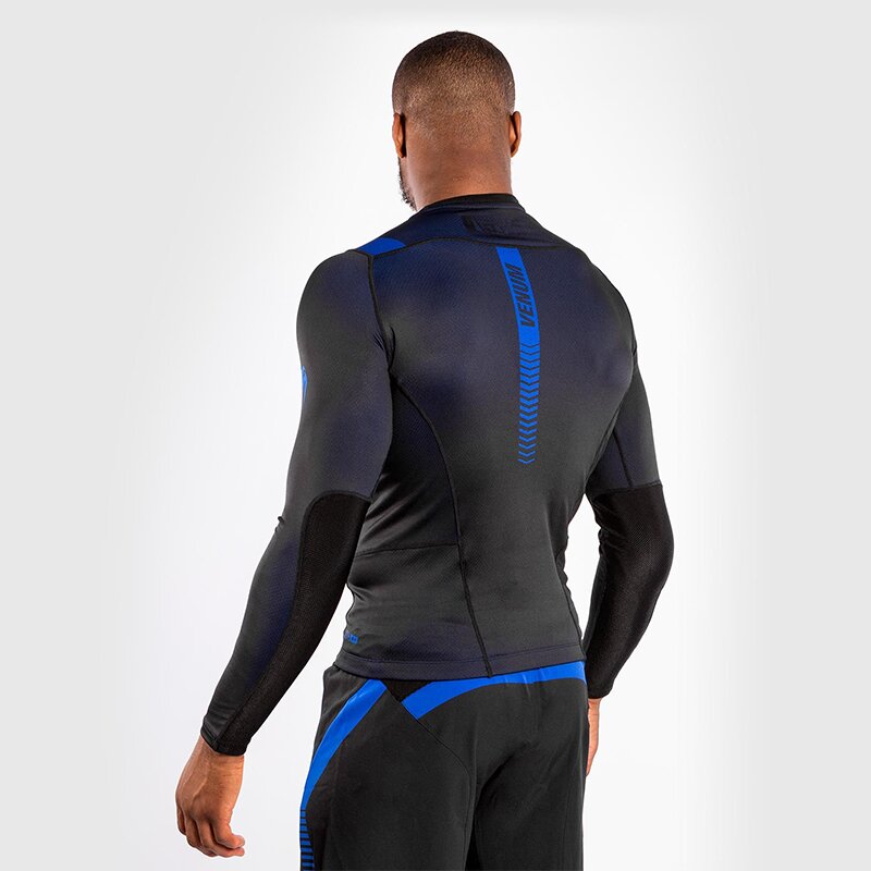 T-SHIRT DE COMPRESSION VENUM NOGI 3.0 - MANCHES LONGUES - NOIR/BLEU