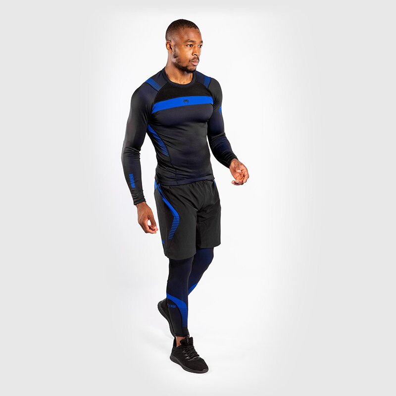 T-SHIRT DE COMPRESSION VENUM NOGI 3.0 - MANCHES LONGUES - NOIR/BLEU