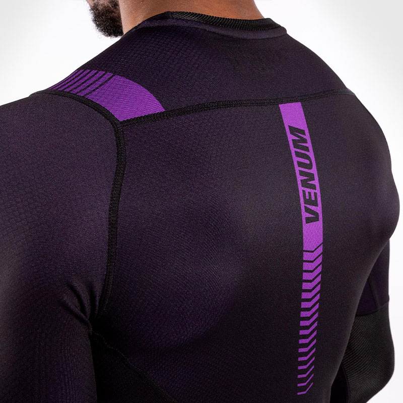 T-SHIRT DE COMPRESSION VENUM NOGI 3.0 - MANCHES LONGUES - NOIR/VIOLET