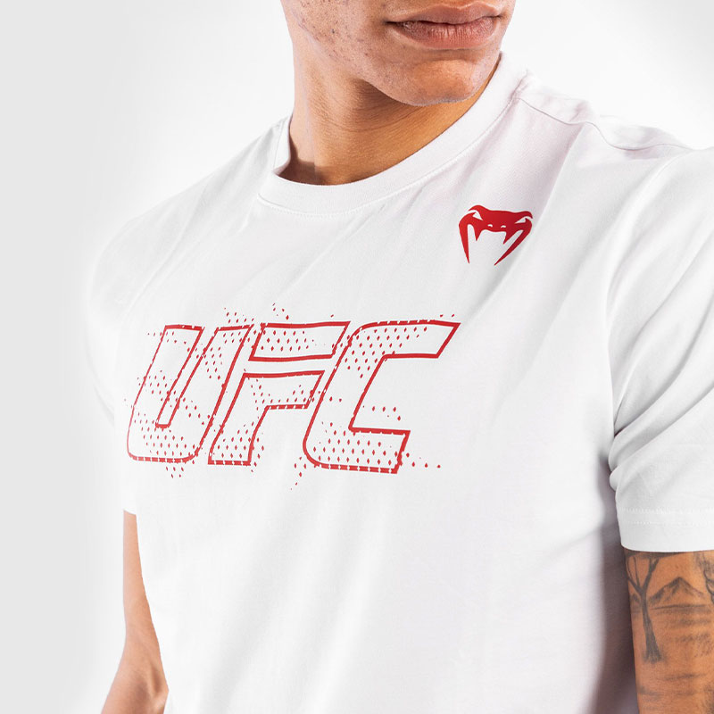 T-SHIRT MANCHES COURTES EN COTON HOMME UFC VENUM AUTHENTIC FIGHT WEEK - BLANC