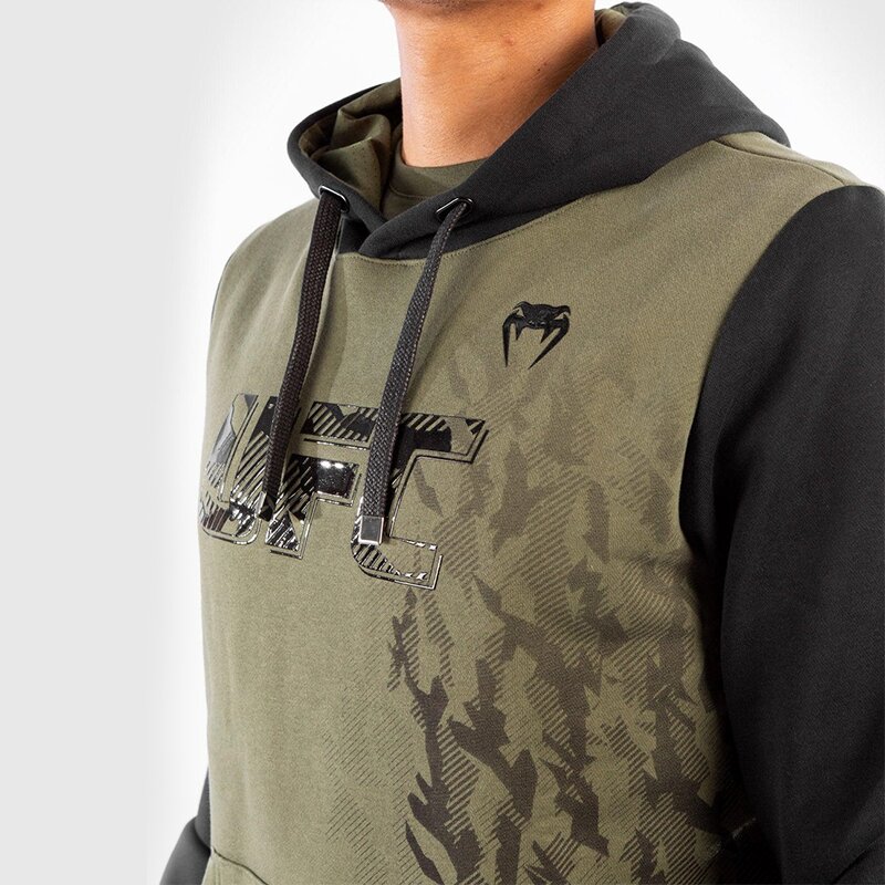 SWEATSHIRT À CAPUCHE HOMME UFC VENUM AUTHENTIC FIGHT WEEK - KAKI