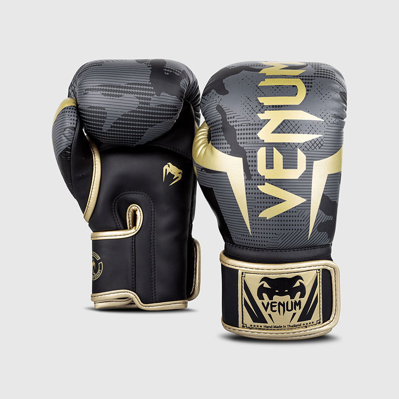 GANTS DE BOXE VENUM ELITE - DARK CAMO/OR