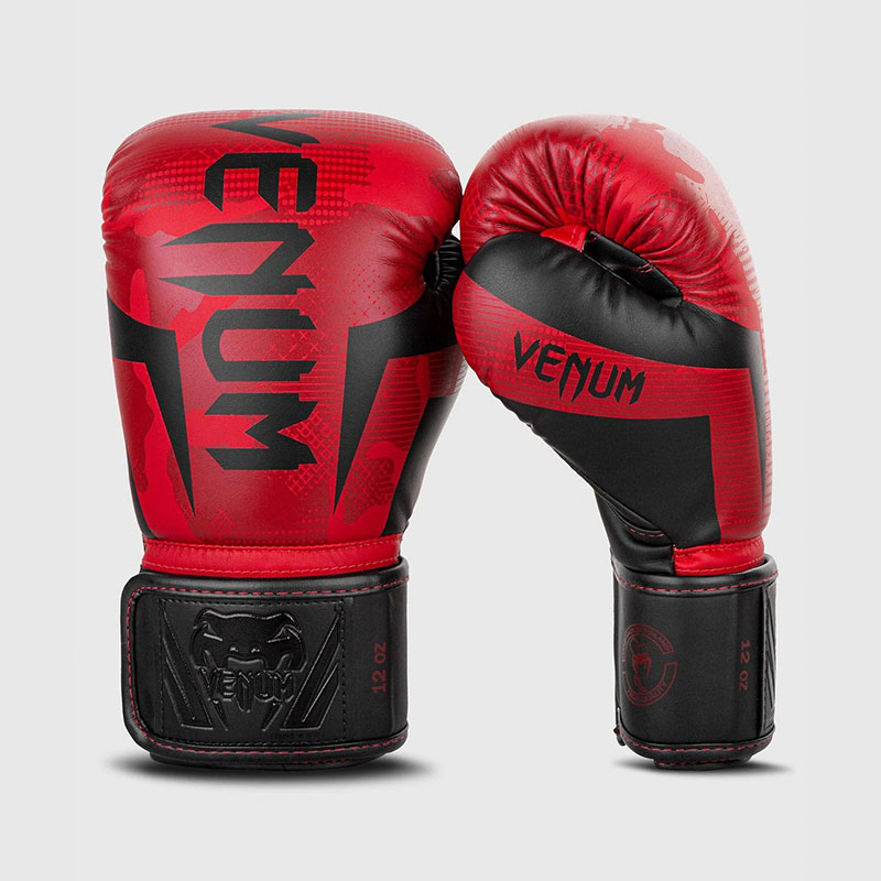 GANTS DE BOXE VENUM ELITE - ROUGE/CAMOUFLAGE