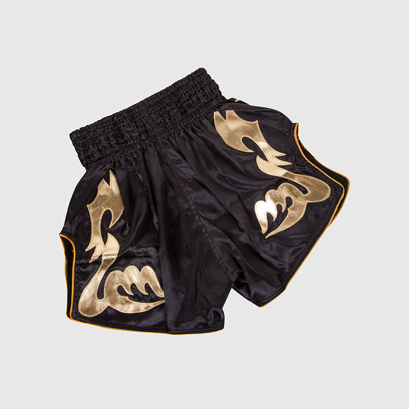 Short boxe thaï blanc et noir