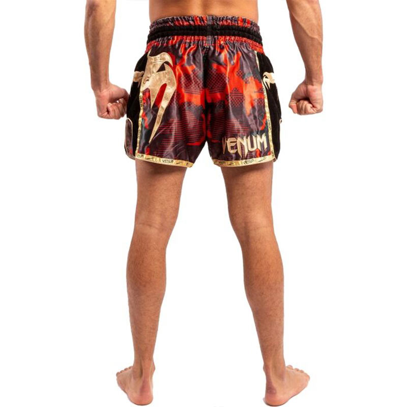 SHORT DE MUAY THAI VENUM GIANT CAMO - ROUGE/OR