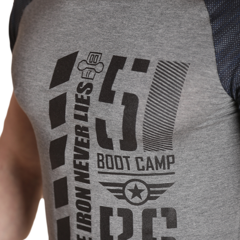 T-SHIRT LIMITED B6 ZILLA USA BLEU/GRIS