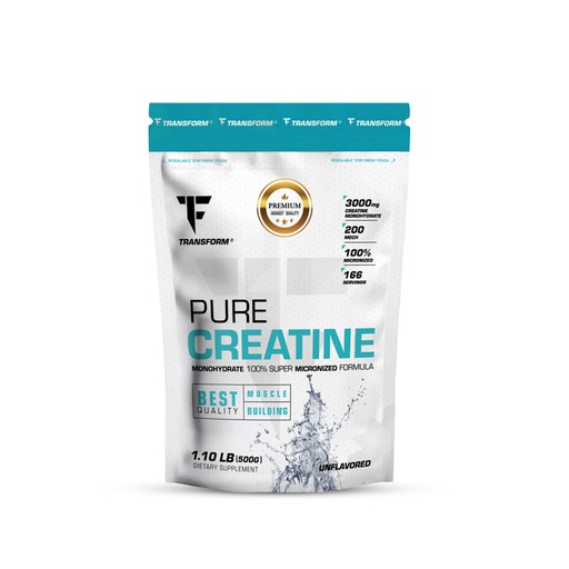TRANSFORM PURE CREATINE 500G 166 Servings