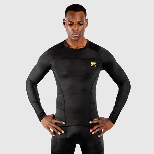 [VENUM-03726-126-M] RASHGUARD VENUM G-FIT - MANCHES LONGUES - NOIR/OR (M)