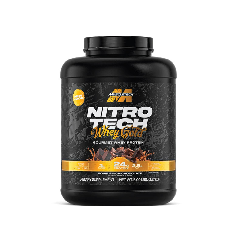 MUSCLETECH NITROTECH 100% WHEY GOLD - 5LBS WHEY PROTEINE  (Double Rich Chocolate)