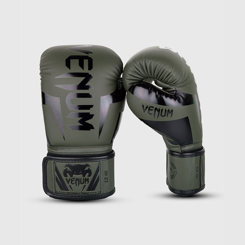 [VENUM-1392-200-10oz] GANTS DE BOXE VENUM ELITE - KAKI/NOIR (10 oz)