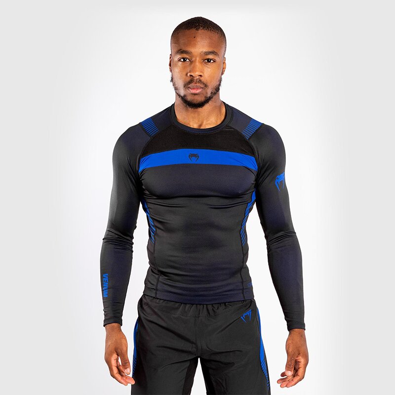 [VENUM-04235-101-M] T-SHIRT DE COMPRESSION VENUM NOGI 3.0 - MANCHES LONGUES - NOIR/BLEU (M)