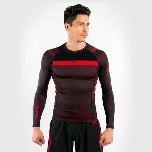 [VENUM-04235-100-L] T-SHIRT DE COMPRESSION VENUM NOGI 3.0 - MANCHES LONGUES - NOIR/ROUGE (L)