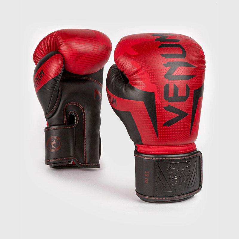 GANTS DE BOXE VENUM ELITE - ROUGE/CAMOUFLAGE