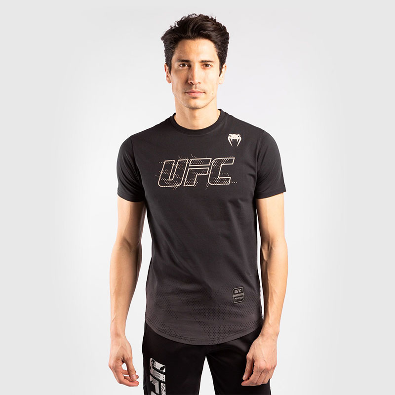 [VNMUFC-00075-001-S] T-SHIRT MANCHES COURTES EN COTON HOMME UFC VENUM AUTHENTIC FIGHT WEEK - NOIR (S)