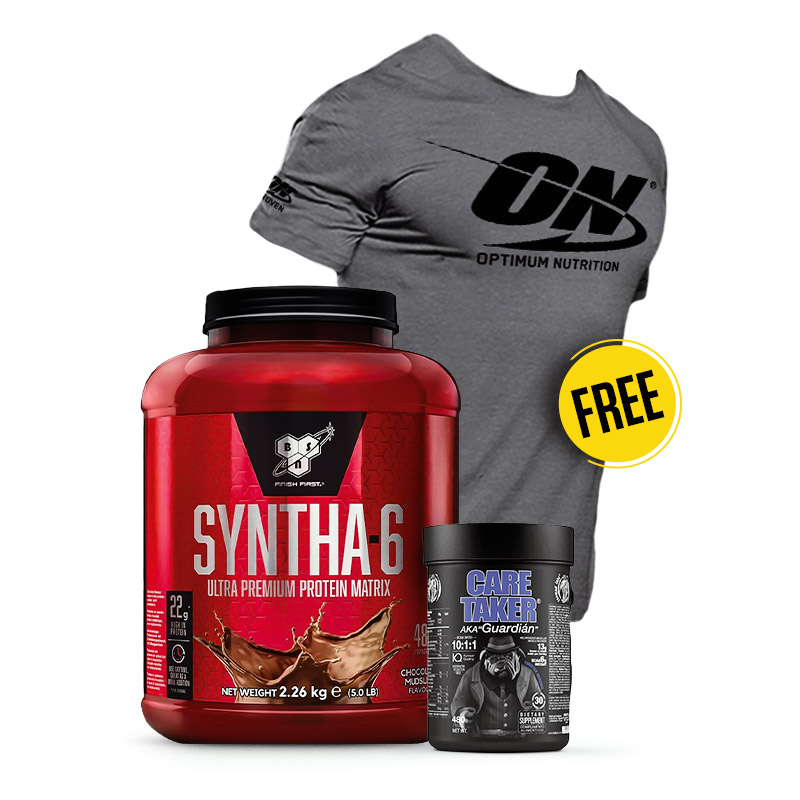 Stack Formulated with Best Blended Protein BSN Syntha-6 with one of the best recovery products Zoomad Labs Caretaker