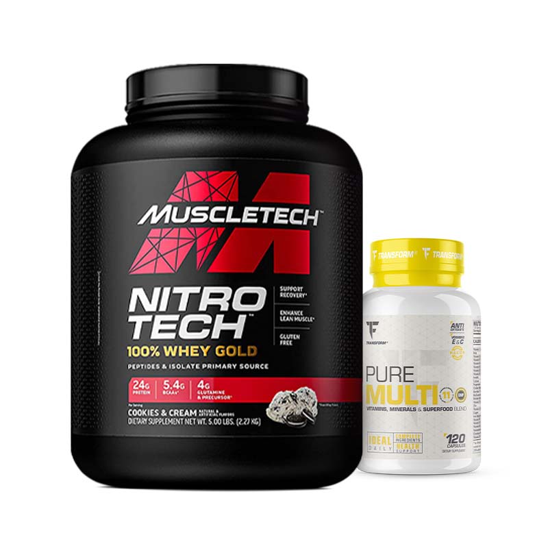 Stack formulé avec le meilleur Whey protéine avec le meilleur multivitamines 