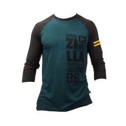 Zilla USA CF BOX 3/4 SLEEVE SHIRT GRAY TURQUOISE