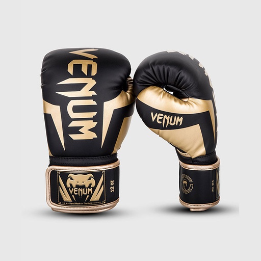 GANTS DE BOXE VENUM ELITE - NOIR/DORÉ