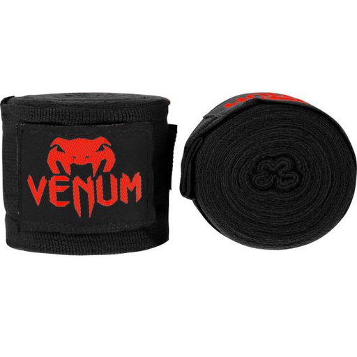 [VENUM-0429-100] BANDAGES DE BOXE VENUM KONTACT - 4 MÈTRES - NOIR/ROUGE